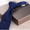 Bow Ties 6cm Slim Knit Tie for Men Leisure Business Skinny Necktie Navy Bule Colorful Striped Floral Fashion Weave Accessories 231005