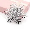 Rhinestone Crystal Diamante Snoweflake Brooch3054