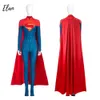 Vrouw superheld cosplay kostuum sexy vrouw jumpsuit mantel outfit aangepaste grootte Halloween Parth Comic Con fancy dresscosplay