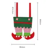 Elf Pants Stocking Christmas Decorations Ornament Xmas Fabric Candy Bag Festival Party Accessory Best Gifts 6 Colors