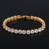 Mode Multicolore Diamant Tennis Bracelet Designer pour Femme Or 18 Carats AAA Zircone Cubique Cuivre Argent Bracelets Femmes Fiançailles Mariage Bijoux De Luxe