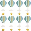 Other Event Party Supplies 8/4 Pcs Pastel Blue Large Size Air Balloon Garland Decor Paper Cloud Air Balloon Hanging Birthday Baby Shower Decoration 231005