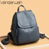 School Bag Large Capacity Backpack Purses High Quality Leather Female Vintage Bags Travel Bagpack Ladies Bookbag Rucksack 231005