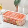 Ice Cube Maker With Storage Box Press Type Ice Cube Makers Ice Tray Making Mould For Bar Gadget Kitchen Accessories T9I002469