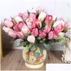 Decoratieve Bloemen Kransen Tip Kunstbloem Real Touch Nep Boeket Voor Decoratie Wit Rood Rose Huis Tuin Kerst Decor Dro Dhhar