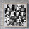 Наклейки на стену, 50 шт., открытка с изображением домашнего животного, черно-белая наклейка для коллажа, набор украшений, 10X15 см, съемный