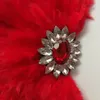 Pins Brooches Luxury Red Feather Crystal Corsage Brooch Pin For Man Women Suit Clothes Fashion Banquet Jewelry Wedding Accessories For Sale 231006