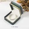 Mücevher Kutuları PHNOM Koyu Yeşil Deri Takı Organizatör Alyans Kutusu Kolye Bilezik Kolye Depolama Kılıfı Hediye Ambalaj Ekranı Boxl231006