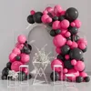 Autres fournitures de fête d'événement 103 pcs pêche rose noir 5 "10" 18 "ballon guirlande arc kit filles anniversaire baby shower mariage enterrement de vie de jeune fille décorations 231005