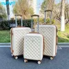 MiFuny Fashion Rolling Luggage Ins Popular Checked Trolley Bag Carry on Luggage with Wheels Spinner Travel Luggage Suitcases Set231006