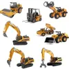 Diecast Model Car Högkvalitativ konstruktion Vehicle Model Toys 1 50 Metal Excavator Forklift Dump Truck Model 1 50 Fordonsinsamling 231005