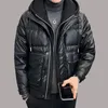 Men s Down Parkas Winter Casual Duck Hooded Jackets Solid Black Puffer Coats Outwear Thick Windproof Man Top Clothing 231005