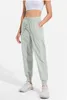 Designer ll mulheres jogging calças de yoga com bolsos macios cintura alta hip lift elástico casual sweatpants perfeito para fitness e yoga pernas com cordão para ajuste ajustável