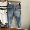 Herenjeans Designer Veelzijdige lente en zomer cropped broeken voor heren High-end kwaliteit denim taps toelopend slim fit elastisch kleine voet trendy 8s2n