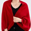 Sjaals Trend Sjaal Sjaal Twee doeleinden 100% Wol Dames Gebreide Accessoires Cape Casual Zachte nek Warm Cappa Gezellig Mode Mantels 231005