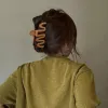 Retro aksamitna fala włosów pazur prosty nieregularny klip do włosów krab duży akrylowy fryzjerki Kobiety Kucyk Kucyk