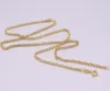 Correntes Real Pure 18k Yellow Gold Chain Men Mulheres 2mm Colar de Foxtail de trigo 45cm/2.8-3g