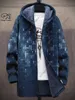 Men's Wool Blends 3D printed winter hooded unisex retro geometric gradient art pattern plush thickened longsleeved casual warm jacket DY10 231005