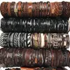 ZotatBele Lots entiers en vrac 30 pièces Pack mélange de Styles Bracelets manchette en cuir hommes femmes bijoux cadeaux de fête aléatoire 30p264k