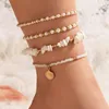 Anklets Böhmen Anklet Chain Handgjorda smycken Fashion Foot For Women Girls Summer