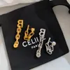 French Heavy Industry Letter Long Chain Earrings Niche Fashion Design high-End Light Luxury Unique Charm Jewelry Accessories