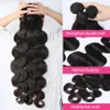 Perucas de renda melodie 840 polegadas onda corporal pacotes tecer cabelo brasileiro remy cor natural preto 34 pcs 100% humano 231006