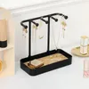 Jewelry Pouches Earrings Necklaces Display Rack Pography Props With Wooden Base Storage Portable Convenient Hanging Holder