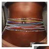 Buikkettingen Buikkettingen Boho Stijl Kralen Tailleketting Elastisch Colorf Kralen Bikini Zomer Strand Lichaamssieraden Voor Vrouwen Meisjes Gehelen D Dhlyc