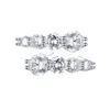 Cluster Anneaux Fashion Moisanite Gra femme Sparkling Diamond Marid Wedding Band Anniversary Engagement Ring 925 Bijoux en argent sterling
