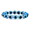 Bracelets de charme Colorf Turc Bleu Mauvais Oeil 10mm Poisson Rouge Strass Perles Élasticité Bracelet Pour Hommes Femmes Bijoux Drop De Dhgarden Dhoos