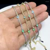 Link pulseiras colar esmalte minúsculo bonito adorável coração charme 2mm conjunto de pinos corrente tênis moda feminina pulseira colorida