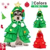 Katzenkostüme Winter Weihnachten Haustier Hunde Kleidung Baum Cape Schal Hund verwandelt sich in Weihnachtsgeschenke Welpenkostüm
