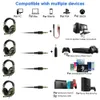 Cuffie RLOVS Cuffie da gioco cablate con microfono per computer PS4 PS5 Xbox Bass Stereo PC Cuffie ad alta qualità audio Regali 231007