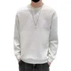 Men's Sweaters Men Winter Sweater Cozy Thick Knitted Round Neck Pullover With Waffle Texture Warm Loose Fit Soft For Style