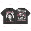 HELLSTAR T-shirt Rappe Mens Femmes Tshirt Rapper lavage Gray Craft lourde Unisexe à manches courtes Top High Street Retro Retro Hell's Women's T-shirt Designers TEES SIZE S-XL R9F