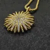 Zirconia collana di lusso collane designer di girasole di girasole alla moda per donne ed eleganti gioielli personalizzati di rame in oro bianco