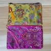 Cadeau cadeau 2pcs brodé gland zip sac à main grande pochette de maquillage de fermeture à glissière chinoise brocart de soie femmes sacs de rangement cosmétiques