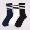 Women Socks Men's And Women's Unisex Classic Striped College Style Sports Students Black White Navy Middle Tube Short Crew Gift