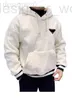 Men's Hoodies & Sweatshirts Designer popular Luxury Prad High Quality Hooded Sweater Plush Thick Black White Loose Pullover Top Couple Fashion RXIM SHQR