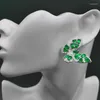 Hoop Earrings Luxury Butterfly For Women Micro Cubic Zirconia Paved Wedding Party Jewelry Elegant Retro And Refreshing Ear Nails