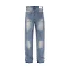 Design con nappe di paglia di High Street, jeans dritti e larghi lavati, effetto lavato p7ocp7oc