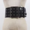 Ceintures femmes piste mode en cuir véritable Rivet Cummerbunds femme robe Corsets ceinture décoration large ceinture R1791