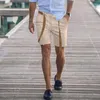 Shorts masculinos 2023 na moda casual verão cinto personalizado europeu e americano cor sólida