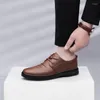 Dress Shoes Leather Men Genuine Made Korean Business Formal Wear Pointed Toe Spring Trend Extra Height Black Casual Groom Wed