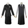 Zwart Blauw Paars Woensdag Addams Nevermore Academy Uniform Cosplay Kostuum Familie Outfit Volledige Set Jasje Vest Dresscosplay