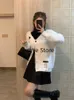 Kurtki damskie 2023 Autumn Faux Fur Knitted Coats Women Casual Strewear Korean Style Office Office Lady Elegant Clothing Chic