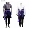 Thème Costume Anime Cosplay Sasuke Costume Venez Halloween Cosplay Chaussures Bande Dessinée Uchiha Cosplay Costume Rôle Vêtements Scène Performance ManL231007