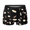 Underpants Food Pattern Fried Egg And Bacon Breakfast Homme Panties Man Underwear Sexy Shorts Boxer Briefs