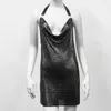 Abiti casual Boudoir Pography Dress Sexy scollo a V Halter in metallo appeso al collo prospettiva serale costume da discoteca