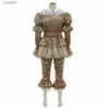 Theme Costume Halloween Masquerade Clown Pennywise Cosplay Come Stephen King Terror Clown Comes Mask Suit Party Aldult Child ClothingL231008